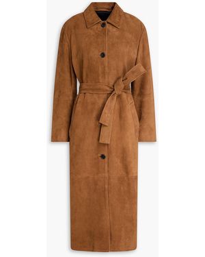 Theory Suede Coat - Brown
