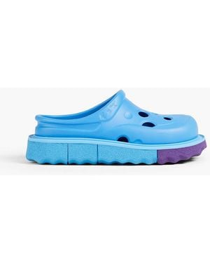 Off-White c/o Virgil Abloh Meteor Perforated Rubber Mules - Blue