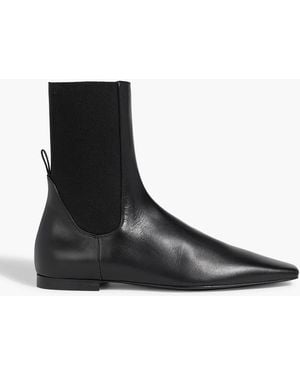 TOTEME Leather Chelsea Boots - Black