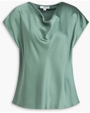 Vince Silk-satin Crepe Top - Green