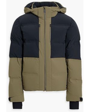 Aztech Mountain Super Nuke Two-tone Quilted Down Ski Jacket - Blue