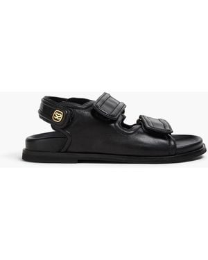 Sandro Leather Sandals - Black