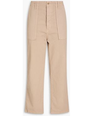 Ba&sh Cotton-Twill Straight-Leg Trousers - Natural
