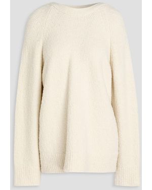 Cecilie Bahnsen Odalis Tie-Back Bouclé-Knit Wool-Blend Jumper - Natural