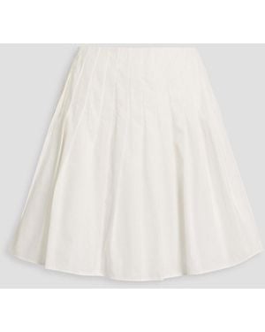 Alex Mill Penelope Pleated Cotton Mini Skirt - White