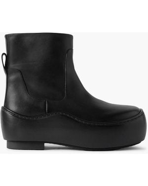 Jil Sander Exaggerated-Sole Leather Chelsea Boots - Black