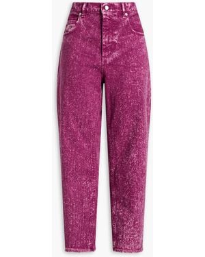 Marni Hoch sitzende jeans mit geradem bein und batikmuster - Rot