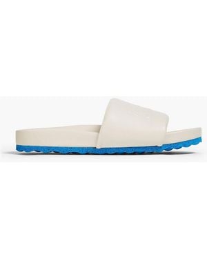 Off-White c/o Virgil Abloh Two-Tone Embossed Leather Slides - Blue