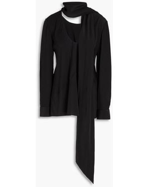 Helmut Lang Silk-crepe Blouse - Black