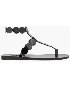 Ancient Greek Sandals Triton Mirrored-leather Sandals - Black