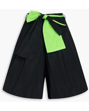 RED Valentino Pleated Taffeta Shorts - Blue
