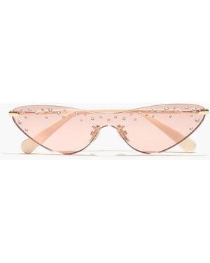Zimmermann Cat-Eye Crystal-Embellished-Tone Sunglasses - Pink