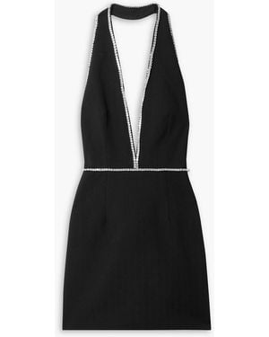 Michael Lo Sordo Neckholder-minikleid aus cady mit kristallen - Schwarz