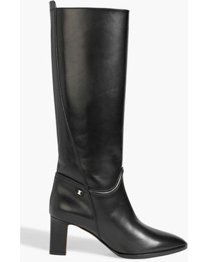 Ferragamo Torris 70 Leather Knee Boots - Black