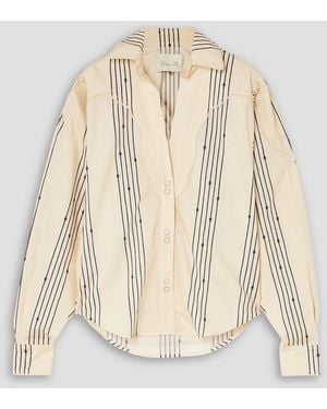 Johanna Ortiz Cabos Sueltos Printed Cotton-Poplin Shirt - Natural