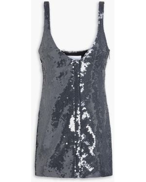16Arlington Hargen Sequined Crepe Mini Dress - Blue