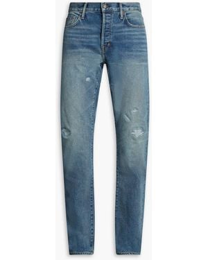 Tom Ford Distressed Faded Denim Jeans - Blue