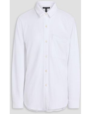 Eileen Fisher French Cotton-Terry Shirt - White