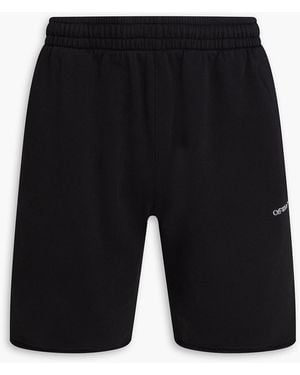 Off-White c/o Virgil Abloh Printed French Cotton-Terry Shorts - Blue