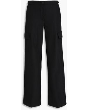 Sandro Crepe Cargo Trousers - Black