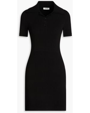 Sandro Ribbed-knit Mini Dress - Black