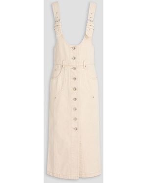Isabel Marant Filipine Denim Midi Dress - Natural