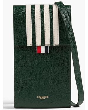 Thom Browne Pebbled-leather Phone Pouch - Green