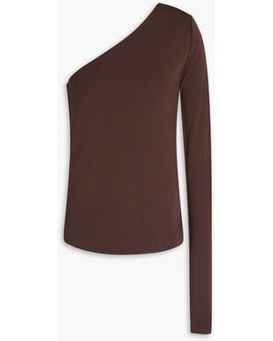 BITE STUDIOS One-shoulder Jersey Top - Brown