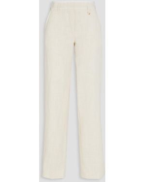 Jacquemus Linen-Blend Straight-Leg Trousers - White