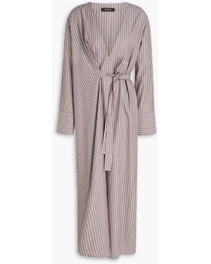 A.Emery Huxem Striped Cotton Midi Dress - Natural