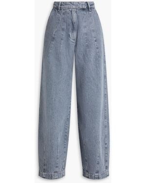 REMAIN Birger Christensen High-Rise Barrel-Leg Jeans - Blue