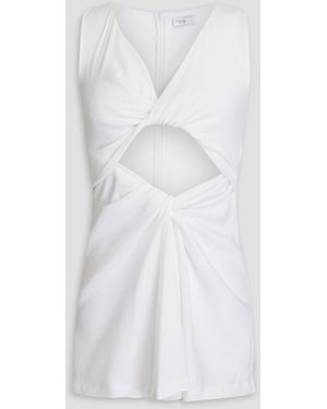Rosetta Getty Twisted Cutout Cotton-jersey Top - White