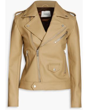 DEADWOOD Bikerjacke aus kunstleder - Natur