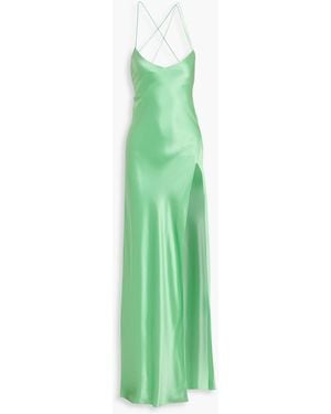 The Sei Silk-Satin Gown - Green