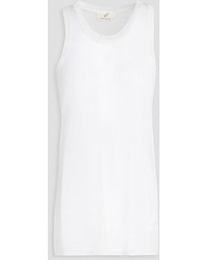 BITE STUDIOS Silk And Cotton-blend Tank - White