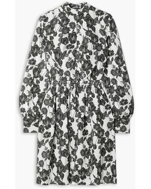 Jason Wu Floral-print Silk Crepe De Chine Mini Dress - White