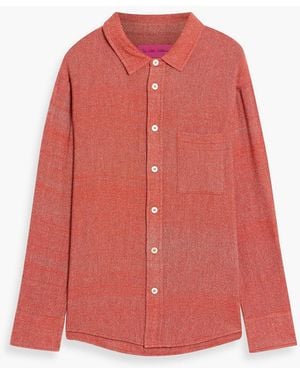 The Elder Statesman Cashmere-Jacquard Overshirt - Red