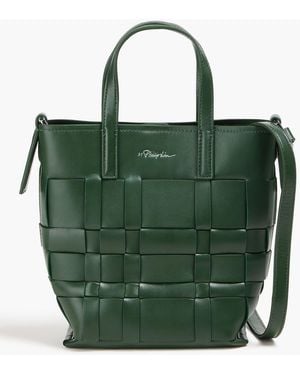 3.1 Phillip Lim Odita Woven Leather Bucket Bag - Green
