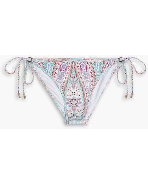 Melissa Odabash Malta Artemis Paisley-print Low-rise Bikini Briefs - White