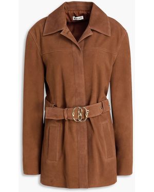 Bally Belted Suede Jacket - Brown