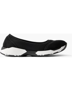 STAUD Gino Paneled Neoprene Ballet Flats - Black
