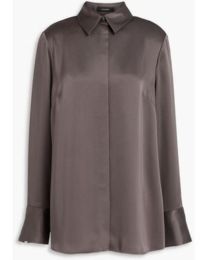 A.Emery Philippa Satin Shirt - Brown