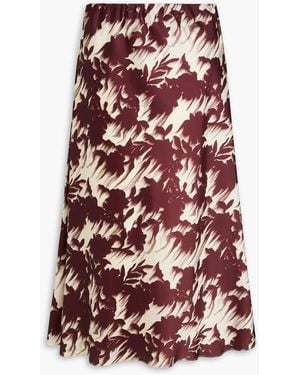 Marques'Almeida Printed Satin-Twill Skirt - Red