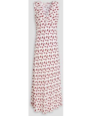 Faithfull the Brand Josephine Floral-Print Crepe Maxi Dress - White
