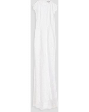 Rachel Zoe Open-back Corded Lace Gown - White