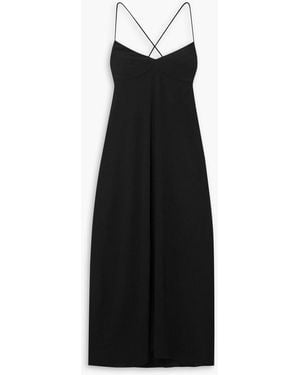 Three Graces London Indiana rückenfreies maxikleid aus strukturiertem jersey - Schwarz