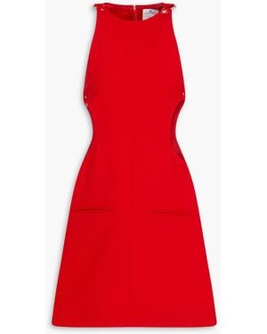 Courreges Cutout Wool-blend Mini Dress - Red