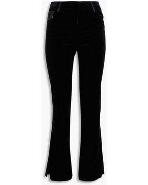 PUCCI Cotton-Velvet Bootcut Pants - Black