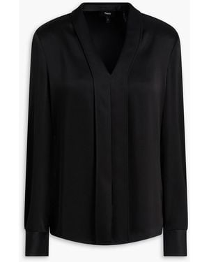 Theory Satin Blouse - Black