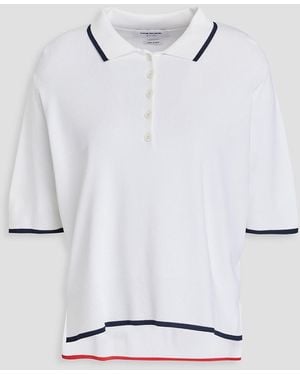 Thom Browne Poloshirt aus strick - Weiß